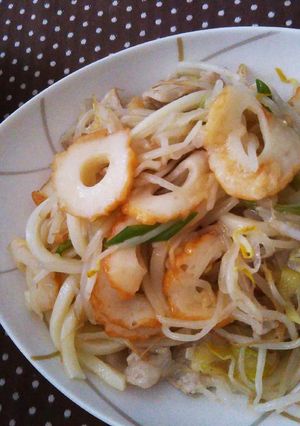 お野菜高値！そんな時の白い焼うどん。-レシピのメイン写真