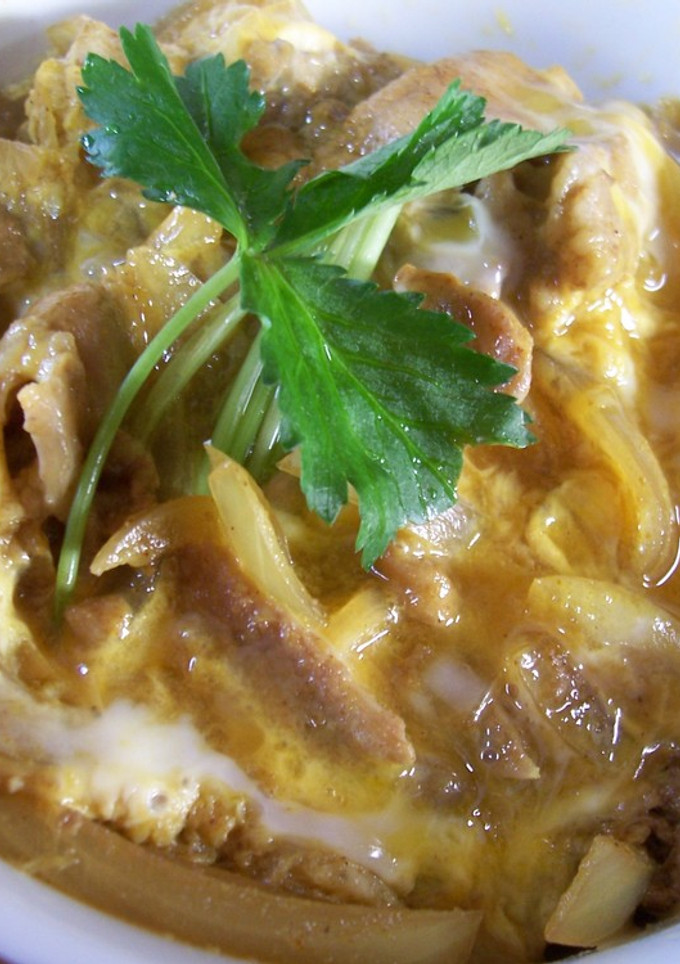 簡単ッ☆親子丼風の豚丼♪ ～カレー風味～-レシピのメイン写真