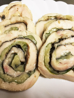 しそのりチーズでくるくる鶏ハム♡-レシピのメイン写真