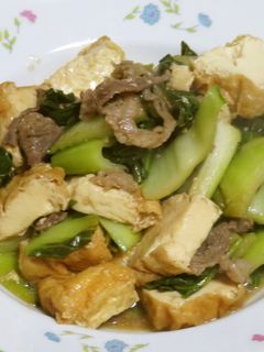 青梗菜と厚揚げの中華炒め-レシピのメイン写真