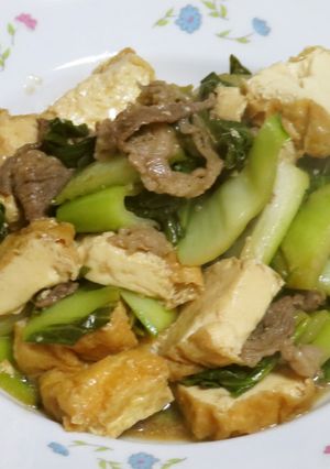 青梗菜と厚揚げの中華炒め-レシピのメイン写真