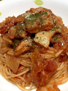 鯖と野菜のトマトソースパスタ-レシピのメイン写真