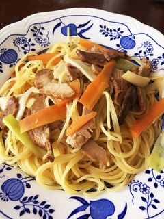 焼豚と長ネギで作る和風パスタ。-レシピのメイン写真