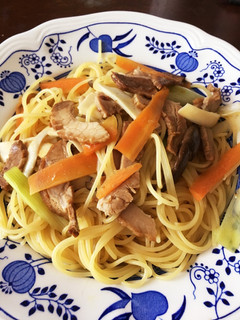 焼豚と長ネギで作る和風パスタ。-レシピのメイン写真