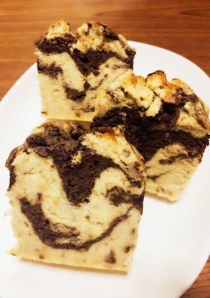 アイス入りバナナマーブルパウンドケーキ-レシピのメイン写真