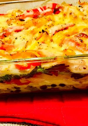 野菜と豚肉のチーズミルフィーユ焼き-レシピのメイン写真