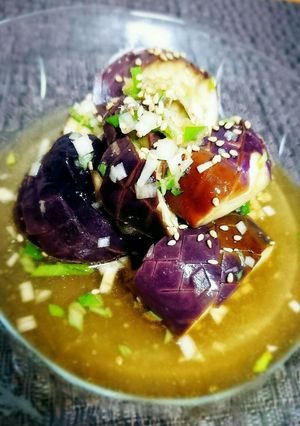 レンジで簡単！茄子の中華風香味おひたし-レシピのメイン写真