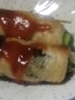 簡単 油揚げでオクラ大葉チーズ巻き-レシピのメイン写真