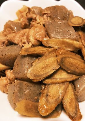 豚肉と牛蒡とこんにゃく炒め-レシピのメイン写真