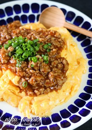 ふわふわたまごのひき肉あんかけ。-レシピのメイン写真