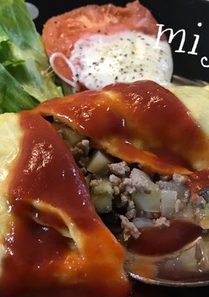 冷蔵庫の野菜整理に☆チーズオムレツ☆-レシピのメイン写真