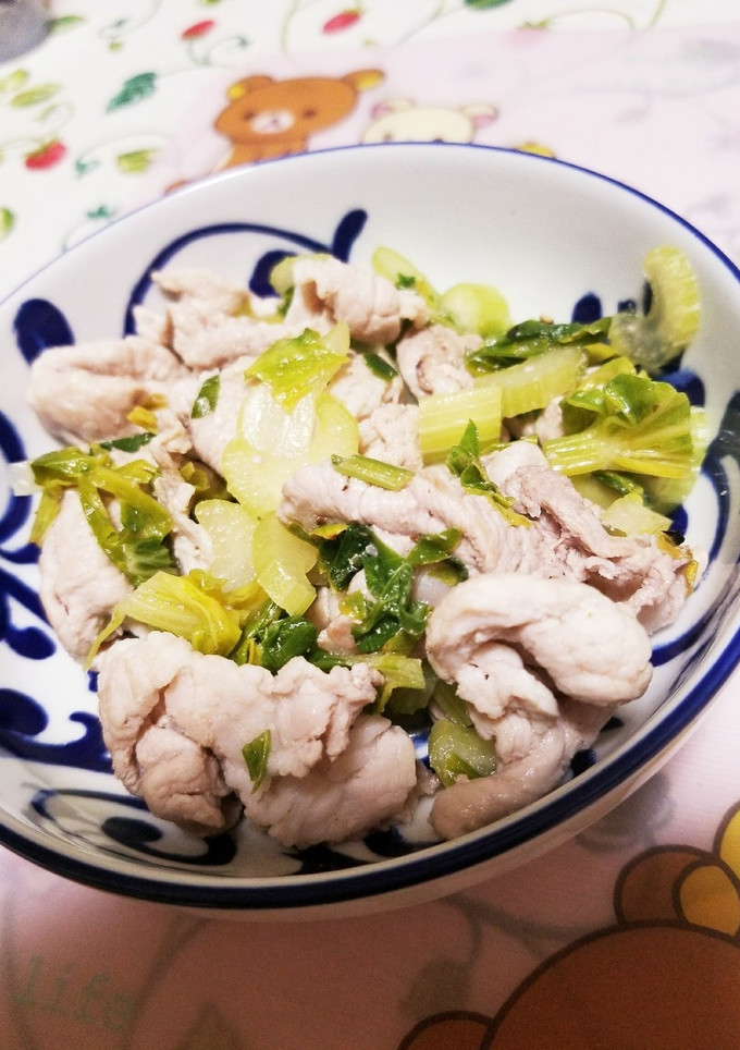セロリと豚こまの炒め物-レシピのメイン写真