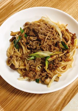 ランチにも！汁なし焼きうどん♡すき焼き風-レシピのメイン写真