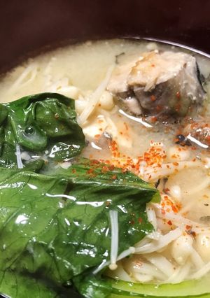 話題の鯖水煮缶で味噌汁-レシピのメイン写真