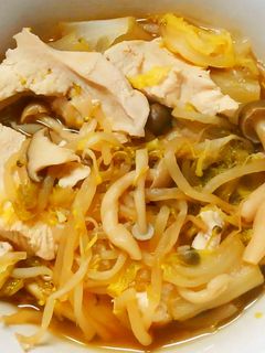 白菜ときのこ 鶏むね肉のコンソメ酢醤油煮-レシピのメイン写真