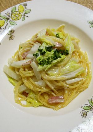 ベーコンと白菜のワンポットパスタ-レシピのメイン写真