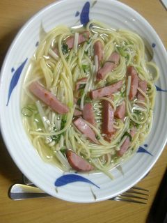 刻みネギの和風スープパスタ-レシピのメイン写真
