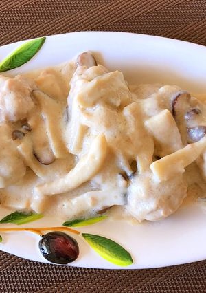 肉団子のきのこたっぷりクリームソース！-レシピのメイン写真