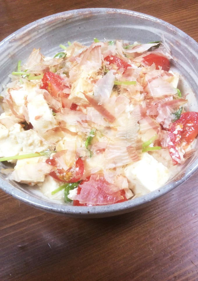 豆苗と豆腐の和風サラダ-レシピのメイン写真