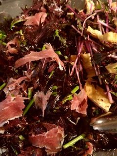 農家の食卓〜からし菜と生ハムのサラダ〜-レシピのメイン写真