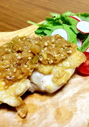 さっぱり！鶏肉のごまねぎポン酢ソース-レシピのメイン写真