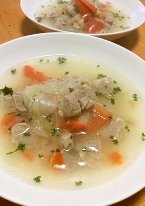 豚肉パプリカ玉葱のヴィネガースープ-レシピのメイン写真