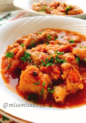 鶏肉のトマト赤ワイン煮カチャトーラ(動画-レシピのメイン写真