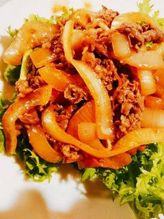 バラ焼き風 牛肉玉ねぎ甘辛炒め-レシピのメイン写真
