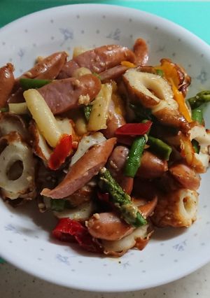 彩り野菜・ウインナー・ちくわの旨チー炒め-レシピのメイン写真