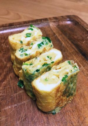 お弁当にも★こねぎの和な卵焼き-レシピのメイン写真