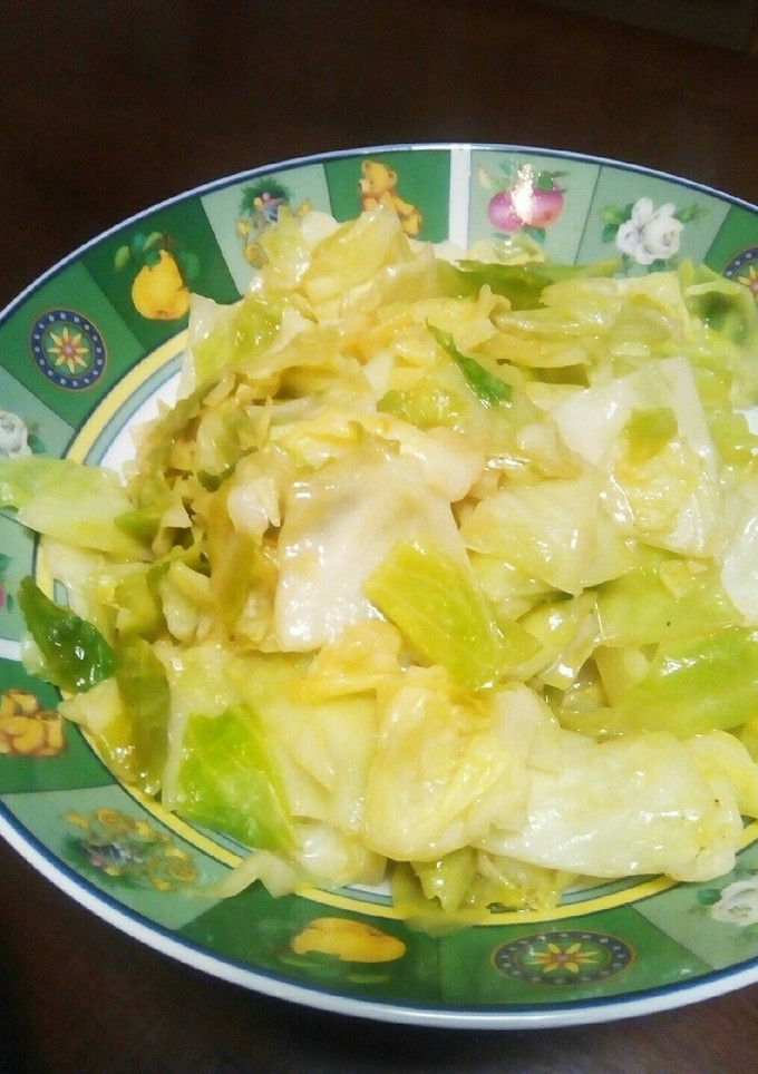 我が家の減塩　キャベツの甘酢炒め-レシピのメイン写真