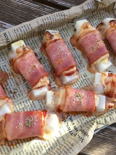 切り餅のベーコン巻き-レシピのメイン写真