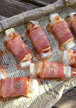 切り餅のベーコン巻き-レシピのメイン写真