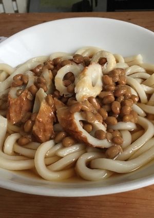 簡単！納豆とちくわのぶっかけうどん-レシピのメイン写真