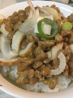 シンプルに。チクワ納豆ご飯-レシピのメイン写真