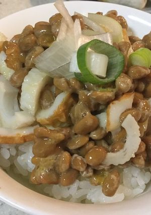 シンプルに。チクワ納豆ご飯-レシピのメイン写真