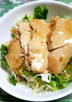 うま塩ドレで食べるチキンサラダ-レシピのメイン写真