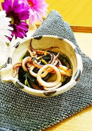 低糖質！いかとワカメの生姜炒め-レシピのメイン写真