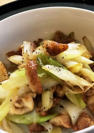 簡単！あまった鶏皮で☆鶏皮ネギ炒め♪-レシピのメイン写真