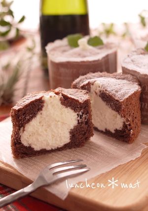 萌え段*生チョコシフォン*バレンタイン-レシピのメイン写真