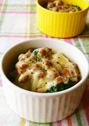 ブロッコリーとポテトと納豆のチーズ焼き-レシピのメイン写真