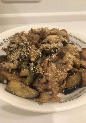 ナスと豚肉のニンニク味噌炒め-レシピのメイン写真