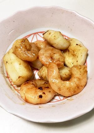 冷凍の残りで♪海鮮醤油バター炒め-レシピのメイン写真