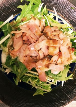 水菜とベーコンのサラダ^_^-レシピのメイン写真