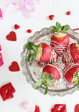 レンジでチン！ストロベリーバレンタイン-レシピのメイン写真