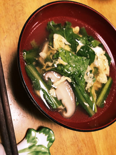 春菊の中華風スープ-レシピのメイン写真
