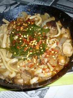 あかもく+きのこたっぷりの焼きうどん-レシピのメイン写真