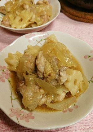 【簡単一品料理】ちくわぶと鶏肉の甘煮-レシピのメイン写真