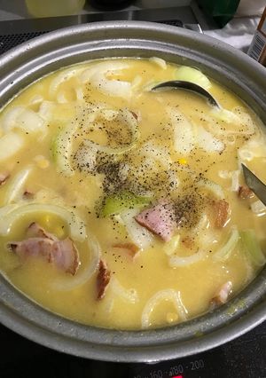 簡単！あったか✨コーンポタージュ鍋-レシピのメイン写真