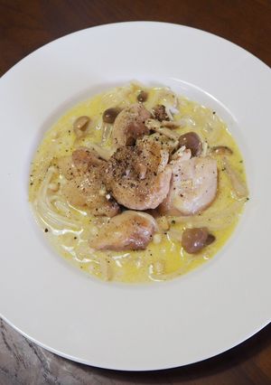 鶏肉ときのこの和風クリームソテー-レシピのメイン写真